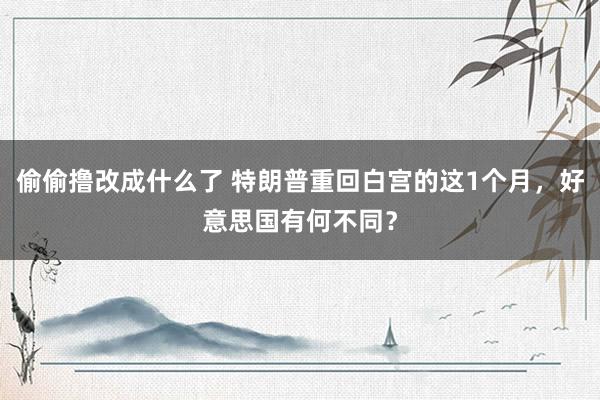 偷偷撸改成什么了 特朗普重回白宫的这1个月，好意思国有何不同？